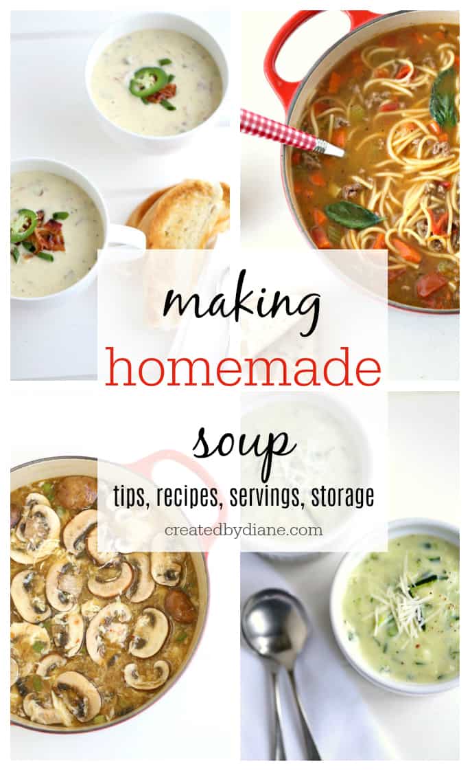 making homemade soup
