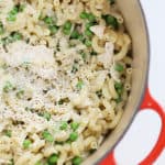 pasta and peas with chicken