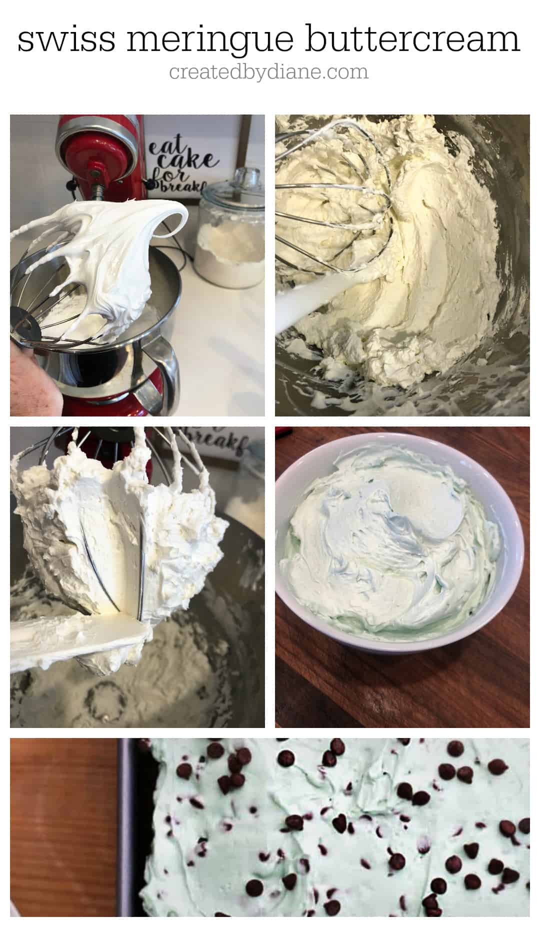 swiss meringue mint chip frosting