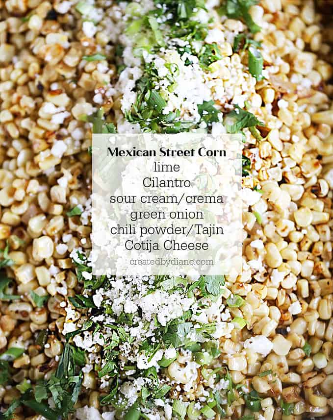MEXICAN STREET CORN Recipe at createdbydiane.com
