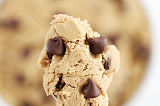 chocolate chip cookie dough createdbydiane.com no eggs, no raw flour, safe to eat