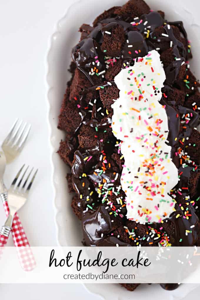 hot fudge cake, cake fail to cake genius, dry cake solution, from createdbydiane.com