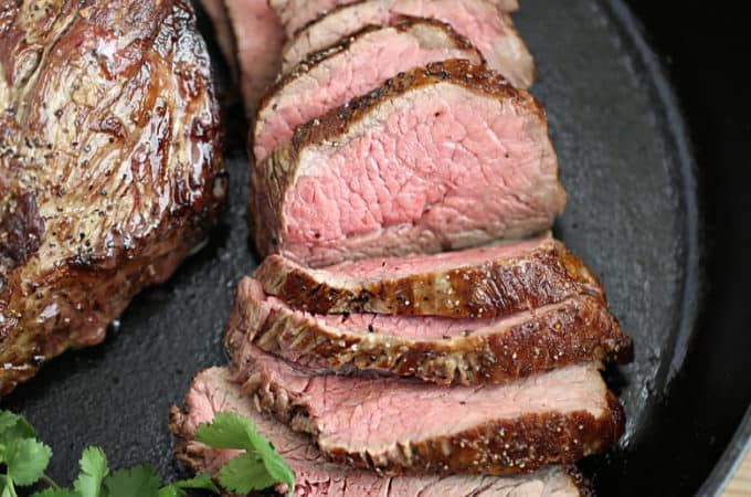 oven roasted tri tip, cooked in a cast iron skillet createdbydiane.com