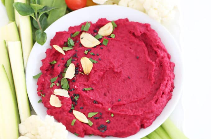 roasted beef hummus with vegetables appetizer, snack, hummus createdbydiane.com