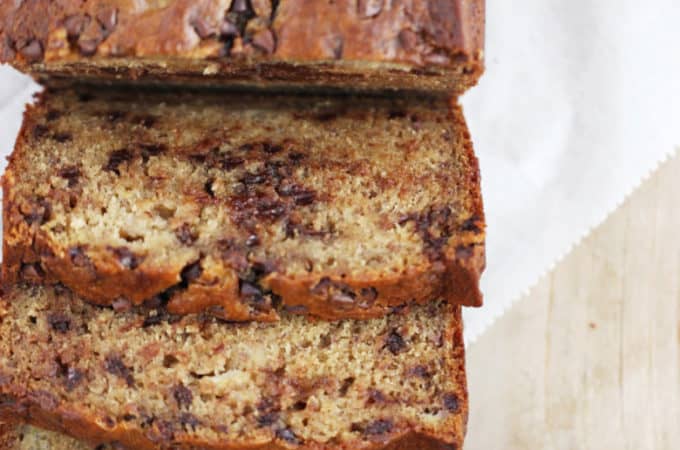 Banana Bread with Chocolate Chips createdbydiane.com