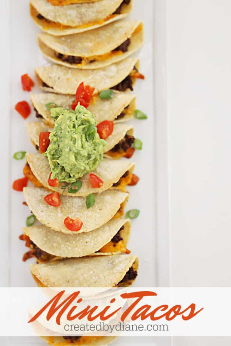 Easy Mini Tacos with beef and cheese createdvbydiane.com