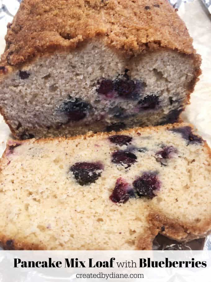 Pancake Mix Loaf with Blueberries createdbydiane.com