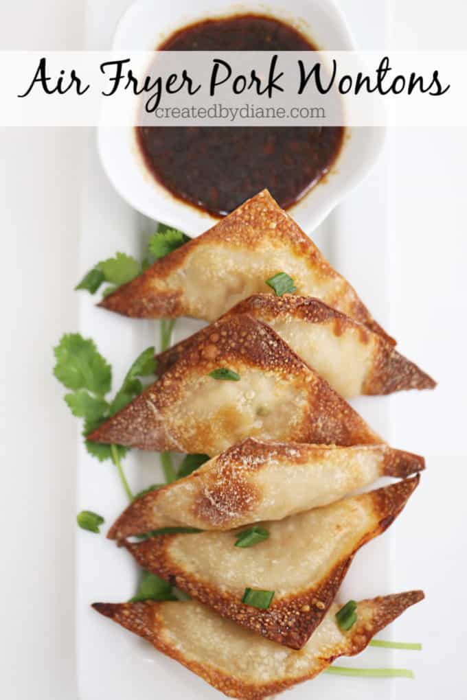 air fryer pork wontons createdbydiane.com