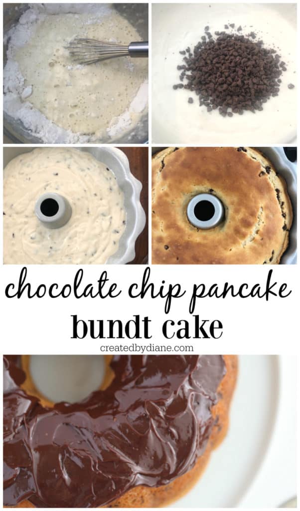 chocolate chip pancake bundt cake recipe createdbydiane.com