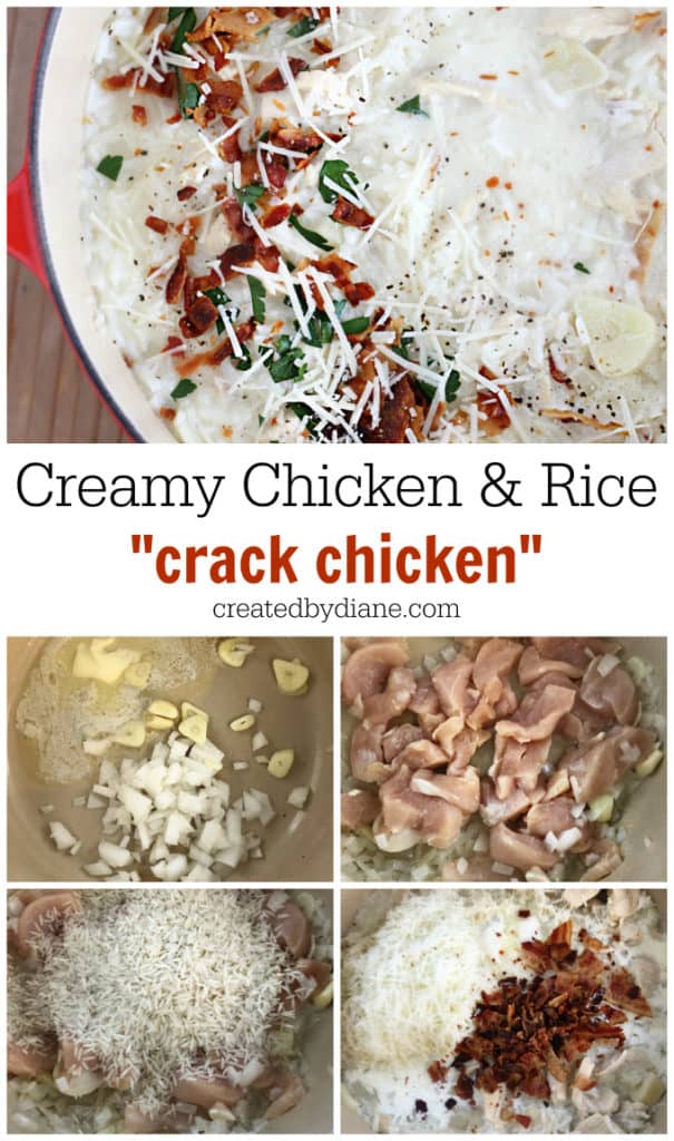 creamy chicken and rice crack chicken createdbydiane.com