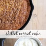 easy skillet carrot cake recipe createdbydiane.com