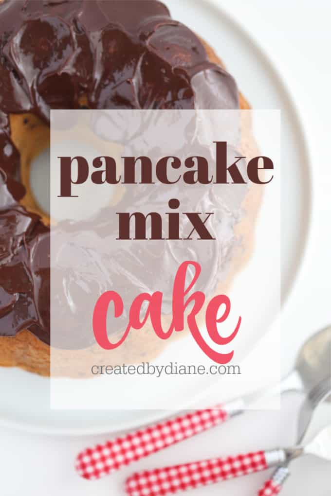 how to make a cake with pancake mix, chocolate chip cake createdbydiane.com