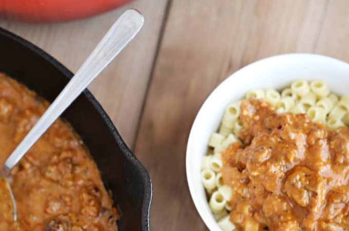 sausage bolognese recipe for pasta createdbydiane.com