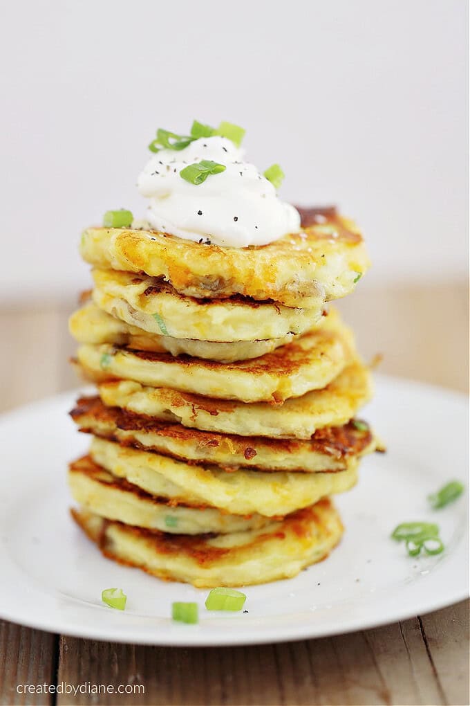 CHEESY MASHED POTATO LEFTOVER patties createdbydiane