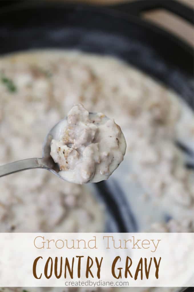 Ground Turkey Country Gravy recipe createdbydiane.com