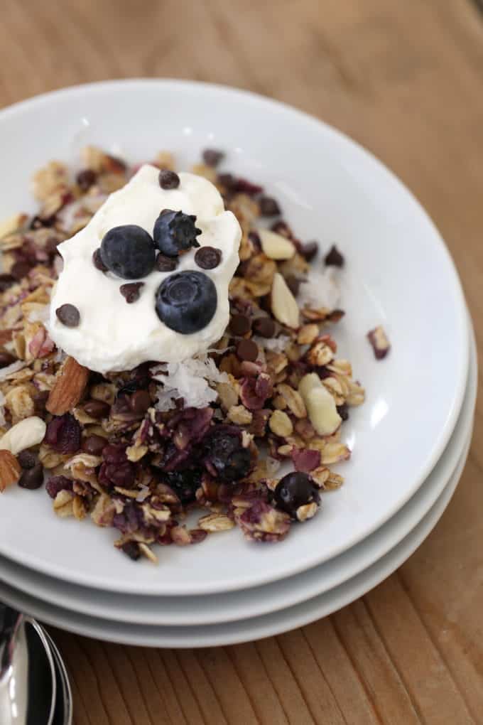 blueberry crisp in 10 minutes