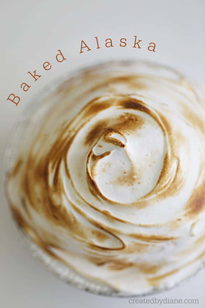 baked alaska the EASY way with Italian Meringue createdbydiane.com