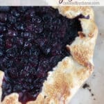 blueberry galette with a crisp crust full of delicious blueberries looks rustic and easy to make