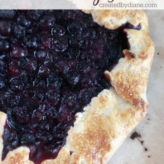 blueberry galette with a crisp crust full of delicious blueberries looks rustic and easy to make