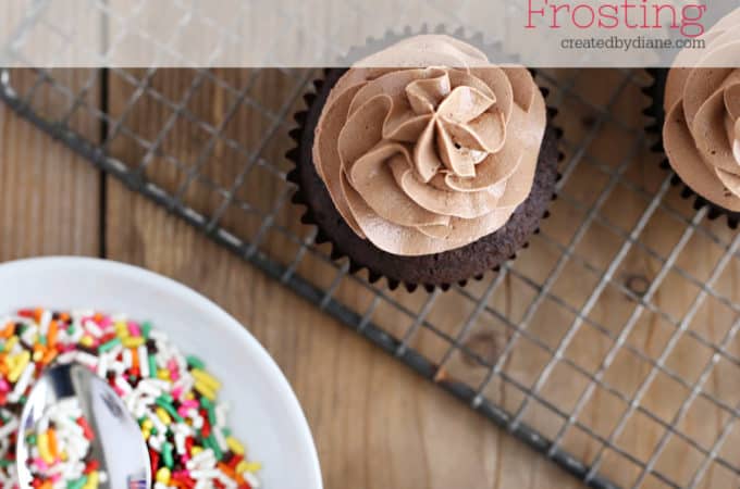 chocolate swiss meringue buttercream frosting recipe createdbydiane.com
