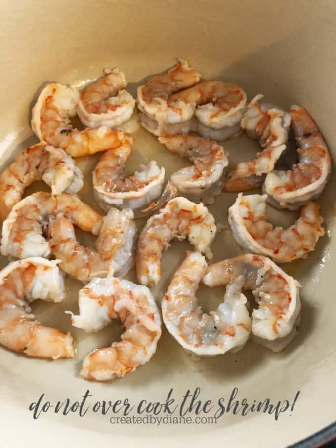 do not overcook shrimp createdbydiane.com