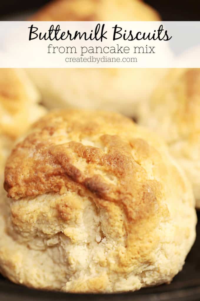 easily make 4 buttermilk biscuits from pancake mix