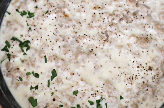 ground turkey country gravy for two createdbydiane.com