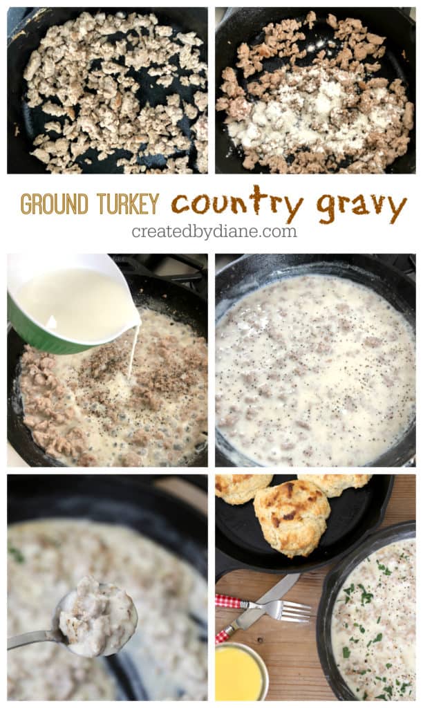 simple and healthy ground turkey country gravy recipe createdbydiane.com