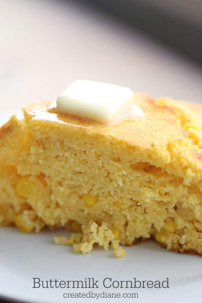 buttermilk cornbread moist delicious with corn or without, add jalapenos, diced chiles, createdbydiane.com