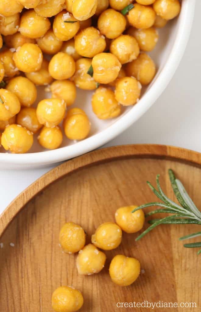 chick peas rosemary and garlic crispy snack