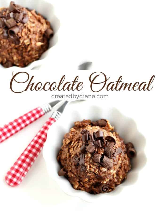 chocolate oatmeal recipe from createdbydiane.com