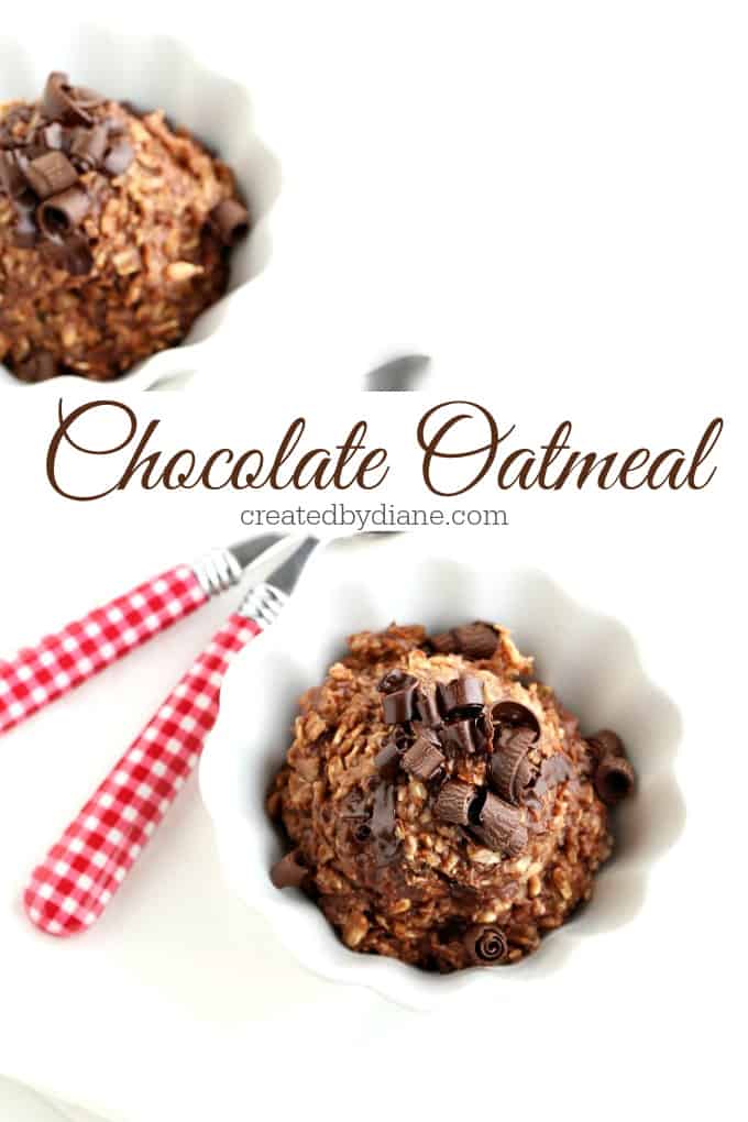 chocolate oatmeal recipe from createdbydiane.com