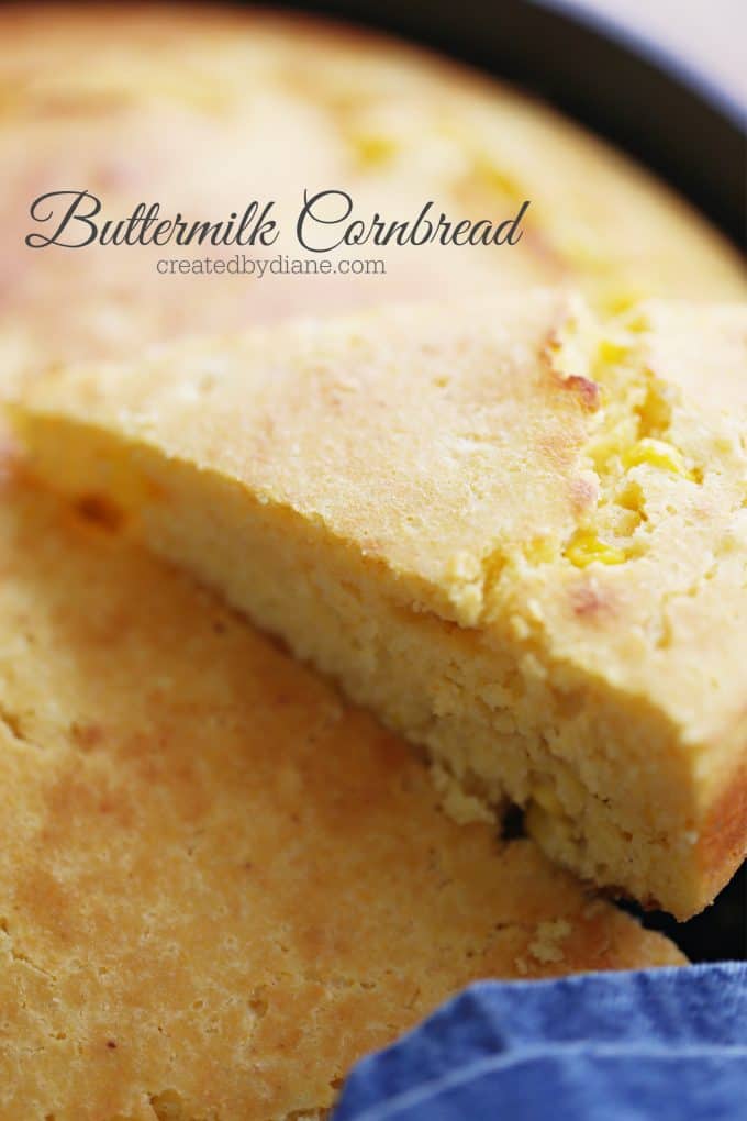 cornbread make with 2 cups of buttermilk createdbydiane.com