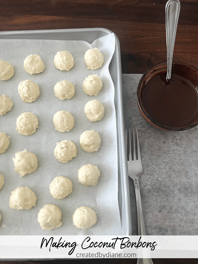 making coconut bonbons from createdbydiane.com