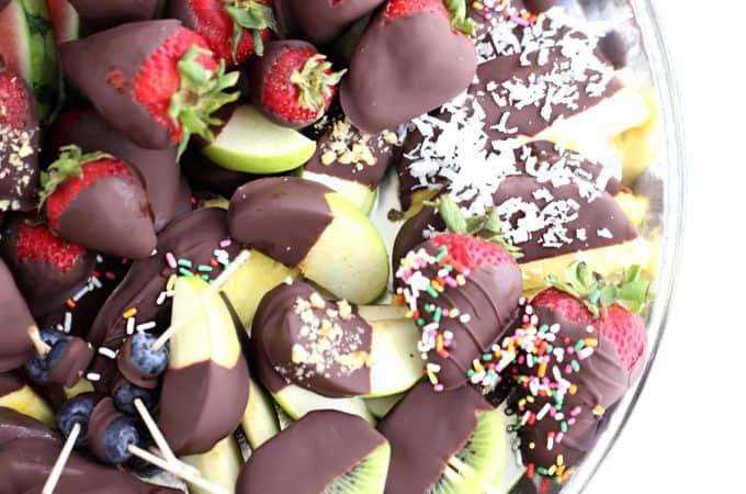 no better time to make a platter of chocolate coverd fruit createdbydiane.com