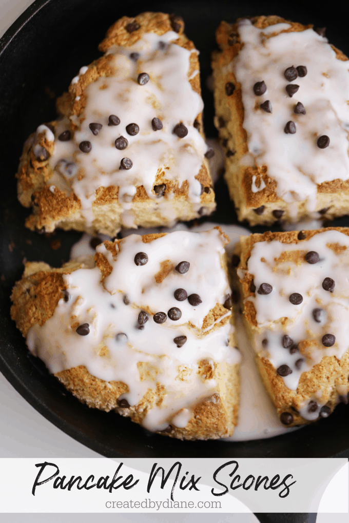 pancake mix scone recipe, chocolate chip scones small batch createdbydiane.com