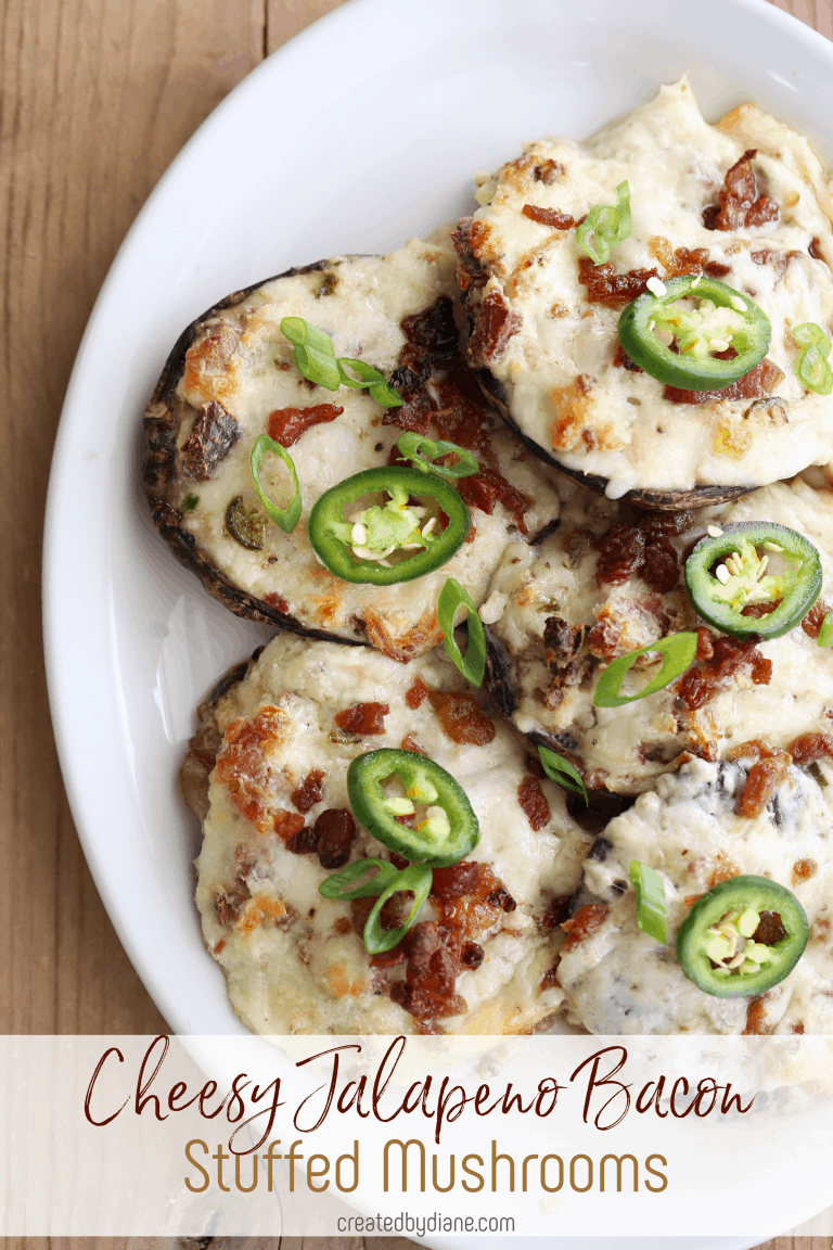 Cheesy Jalapeno Bacon Stuffed Mushrooms