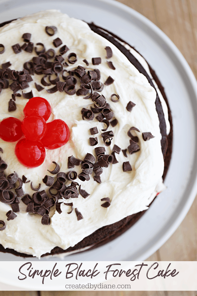 Simple Black Forest Cake createdbydiane.com