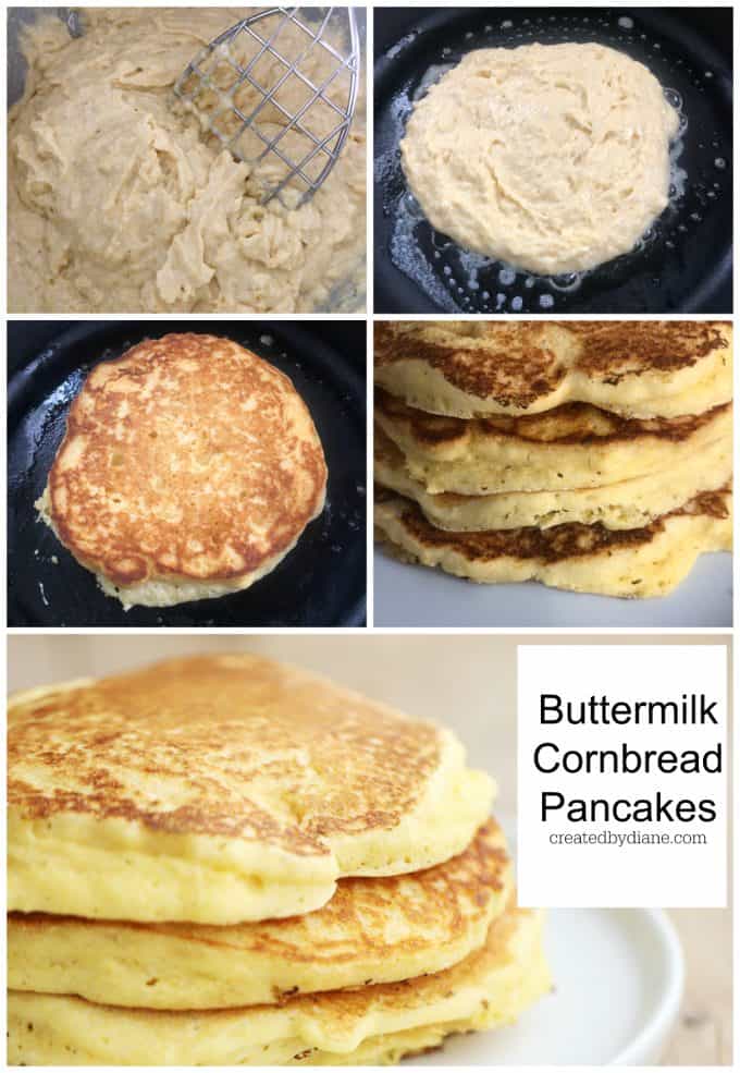 buttermilk cornbread pancakes southern hoe cakes recipe from createdbydiane.com