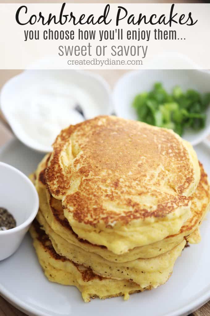 cornbread pancake enjoy them sweet or savory createdbydiane.com