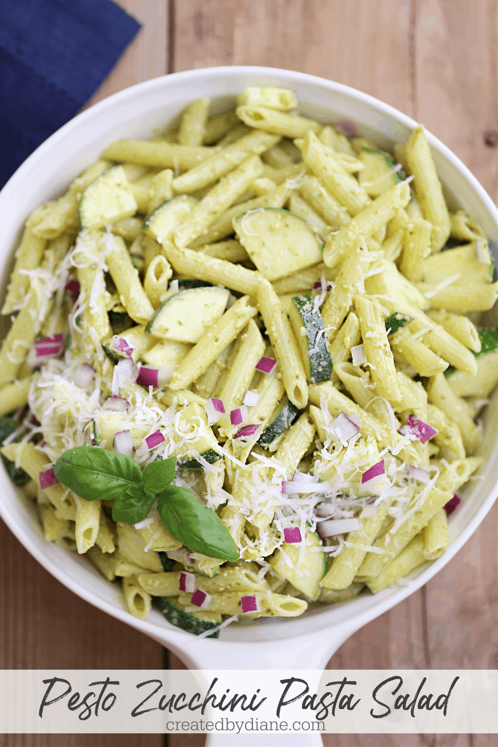 Pesto Zucchini Pasta Salad Created by Diane
