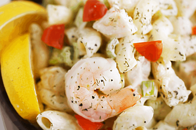 shrimp macaroni salad recipe createdbydiane.com