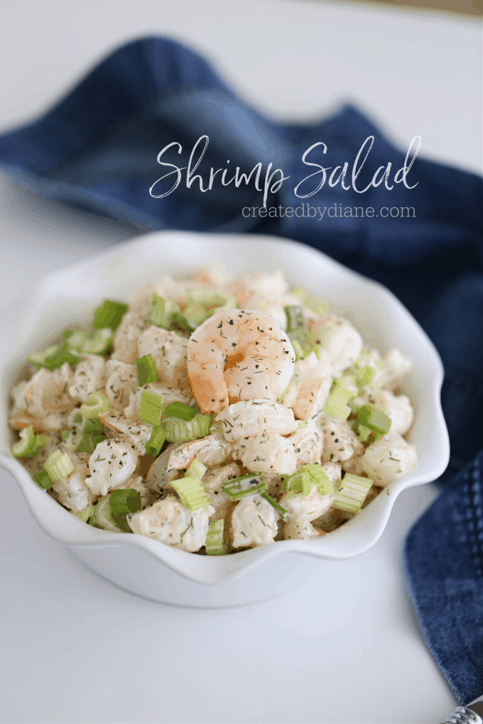 shrimp salad made with homemade mayo so delicious createdbydiane.com