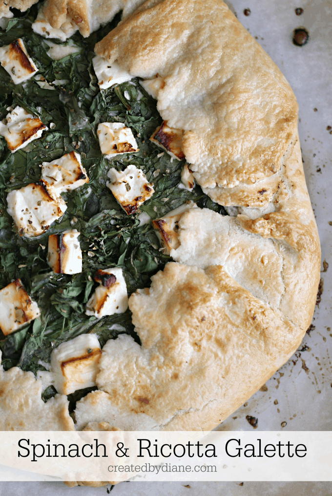 spinach and ricotta galette recipe createdbydiane.com