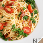 BLT Pasta with creamy buttermilk sauce createdbydiane.com