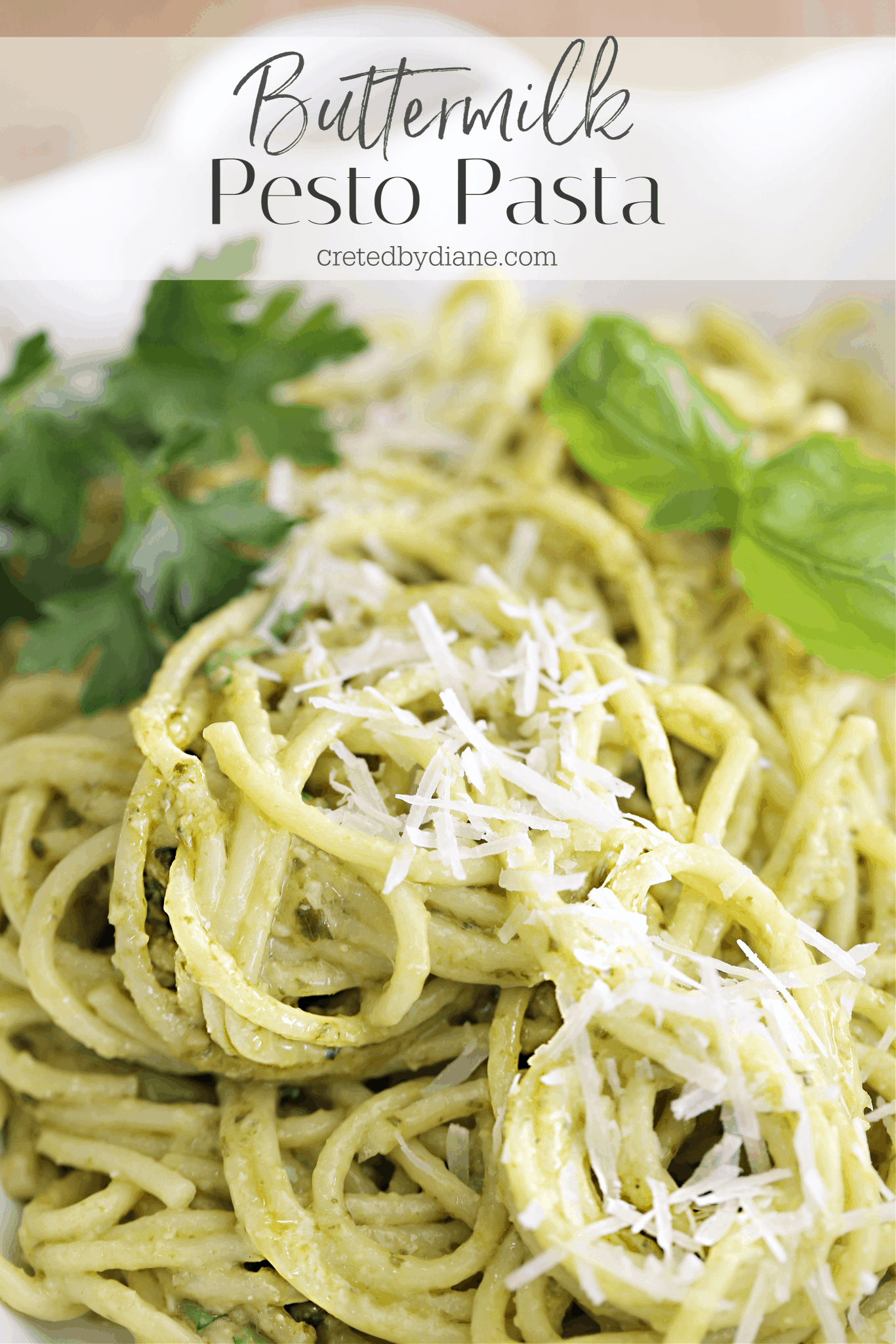 Buttermilk Pesto Pasta Sauce Created by Diane