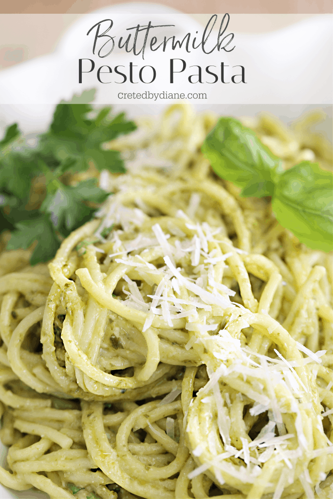 Buttermilk Pesto Pasta Recipe createdbydiane.com