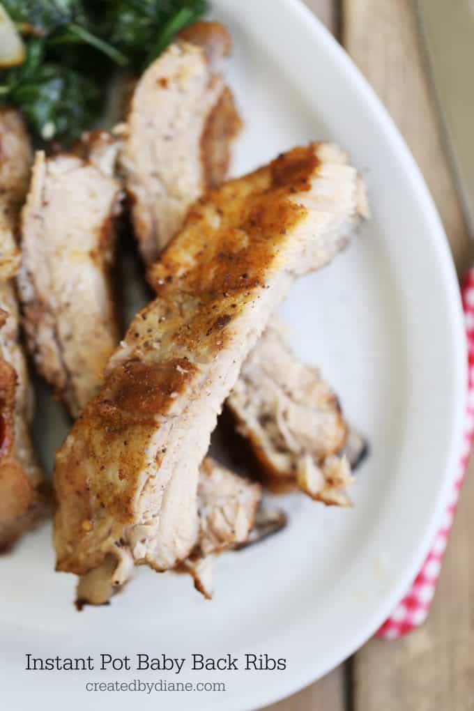 Instant Pot Baby Back Pork Ribs createdbydiane.com