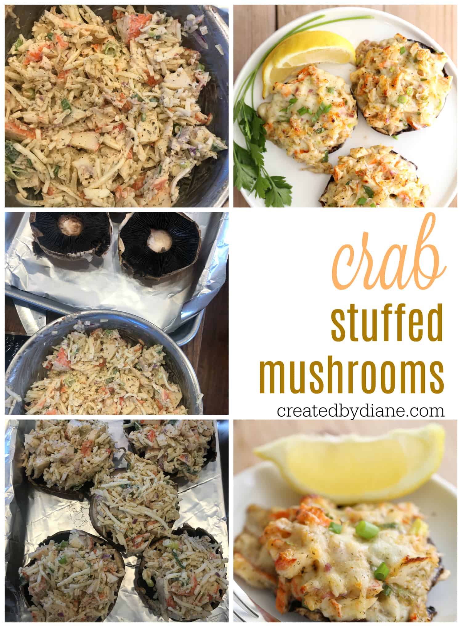 Crab Stuffed Mushrooms | Created by Diane