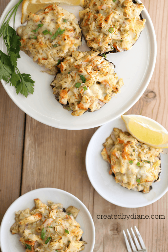 simple stuffed mushrooms with crab createdbydiane.com